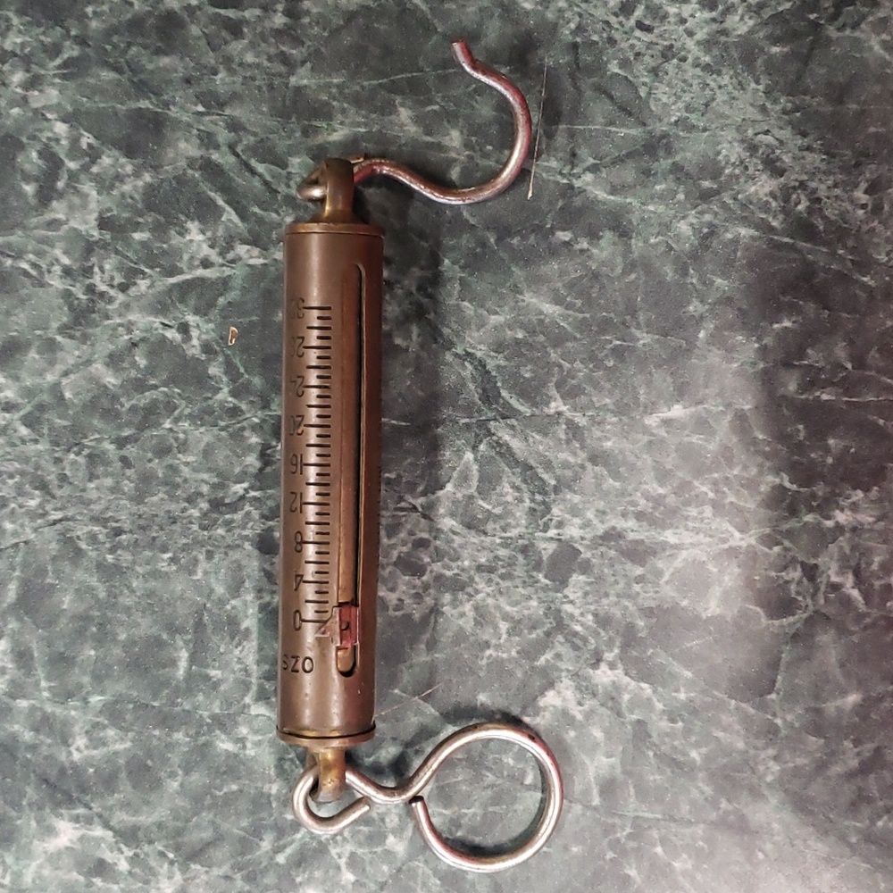 Brass 32oz fishing scale